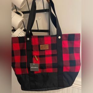Eddie Bauer Ashford Tote Red/Black check